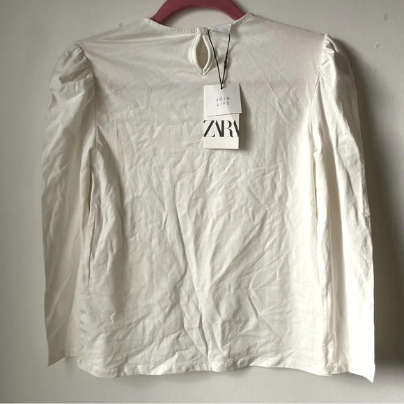 NWT Zara kids  warm white top with‎ gold sparkler graphic - Picture 7 of 7